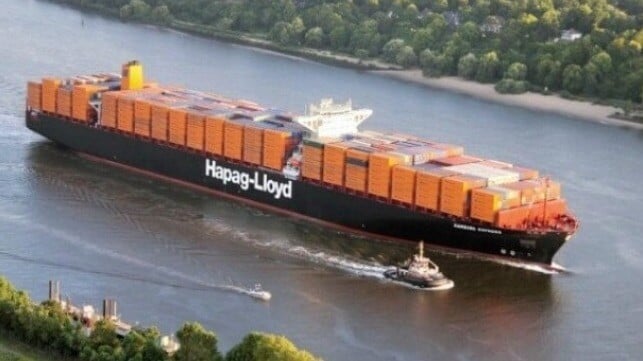 Hapag-Lloyd's stock fell 10 percent after news of Trump's electoral victory (file image)