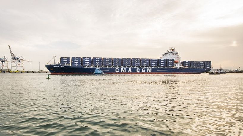 The Jamaica, CMA CGM maiden berthing at Canaveral Cargo Terminal