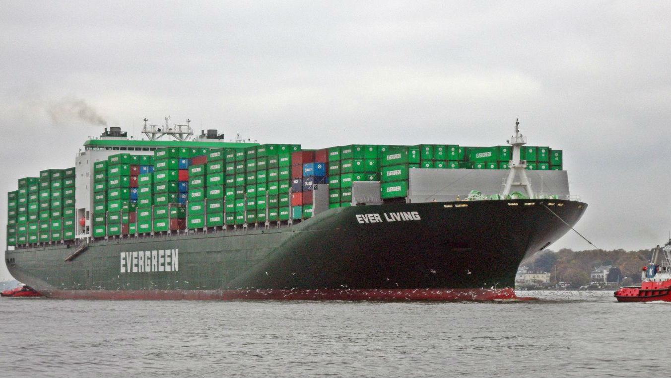 Evergreen container ship