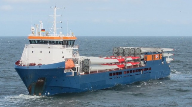 Jones Act compliant feeder vessel for offshore wind