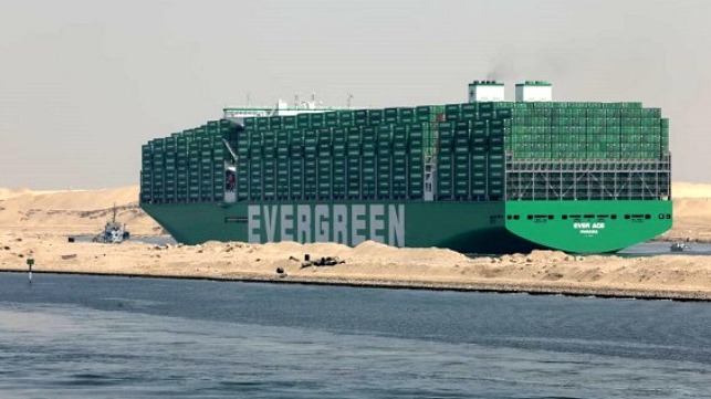 world's largest containership in Suez Canal