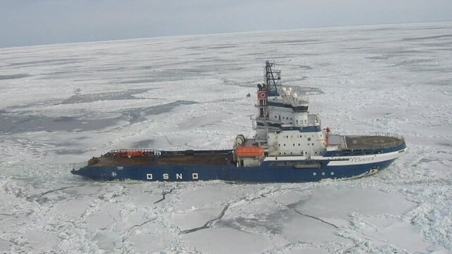 The package includes $3.5 billion for medium icebreakers like the Fennica, built by Rauma Marine Constructors in Finland (Marcusroos / CC BY SA 3.0)