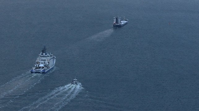 Finland escorts cargo ship out to sea