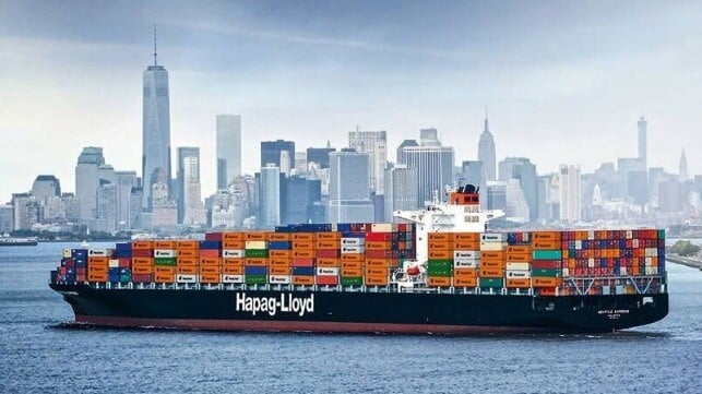 containership in New York harbor