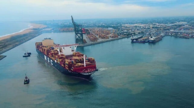 MSC containership West Africa