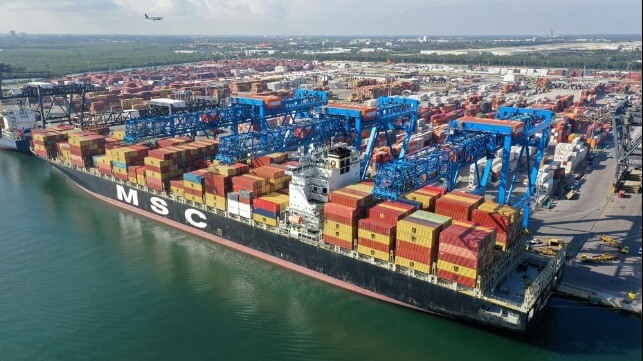 record cargo movement at Port Everglades Florida 
