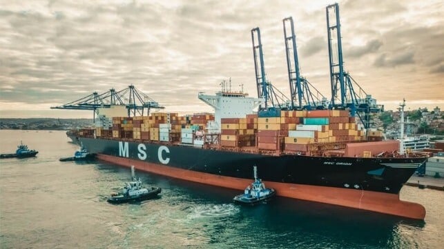 MSC containership in Brazil