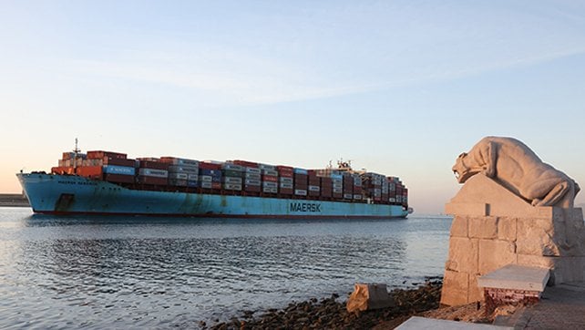 Maersk containership in Suez Canal