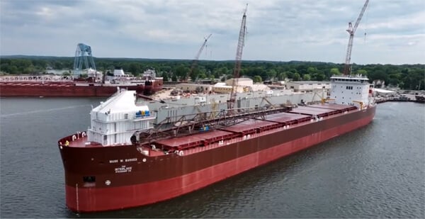 Video: First Modern U.S.-Built Great Lakes Bulk Carrier Enters Service