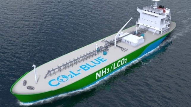 vessel combines ammonia and LCO2 carrier capabilities 