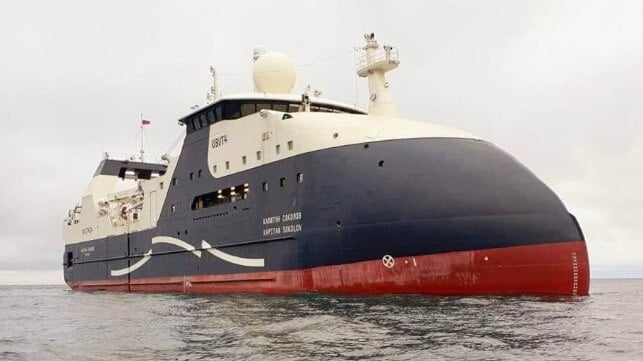 Russian factory trawler Kapitan Sokolov (Norebo / Russian Maritime Register)