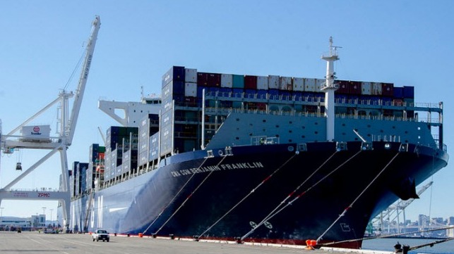 CMA CGM Benjamin Franklin in Oakland