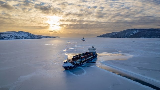 containership in the Arctic 