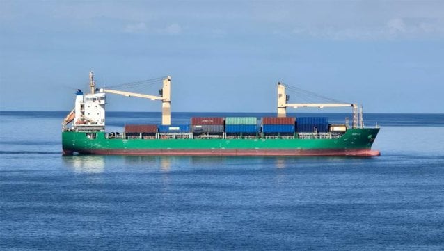 Russian-flagged cargo ship