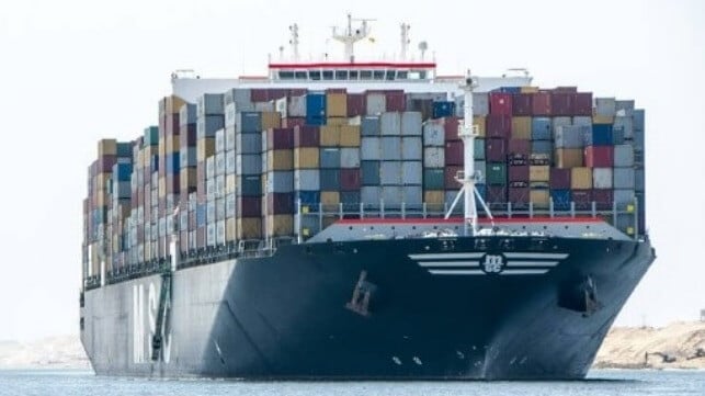 containership in Suez Canal