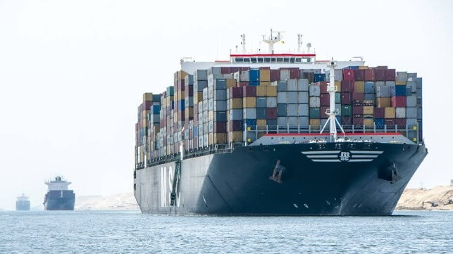 MSC vessel in the Suez Canal 