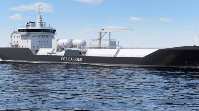 design for liquid CO2 carrier for carbon capture systems
