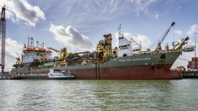 The trailing suction hopper dredger Prins der Nederlanden