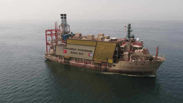 Baris Bey power ship under way