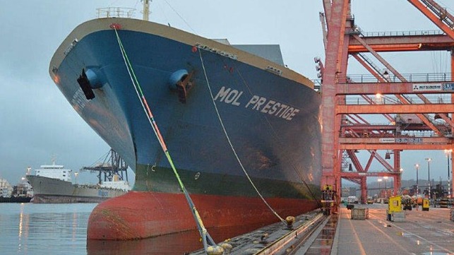 mol prestige container ship