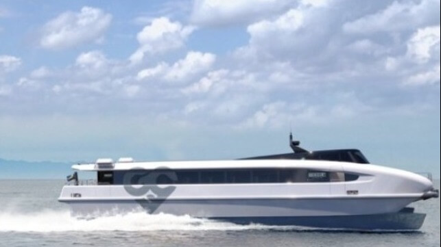 foil assisted catamaran zero emission ferry