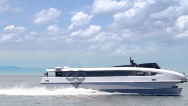 foil assisted catamaran zero emission ferry