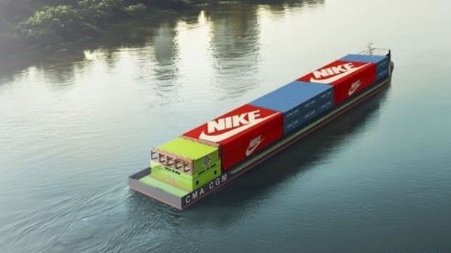 electric container barge