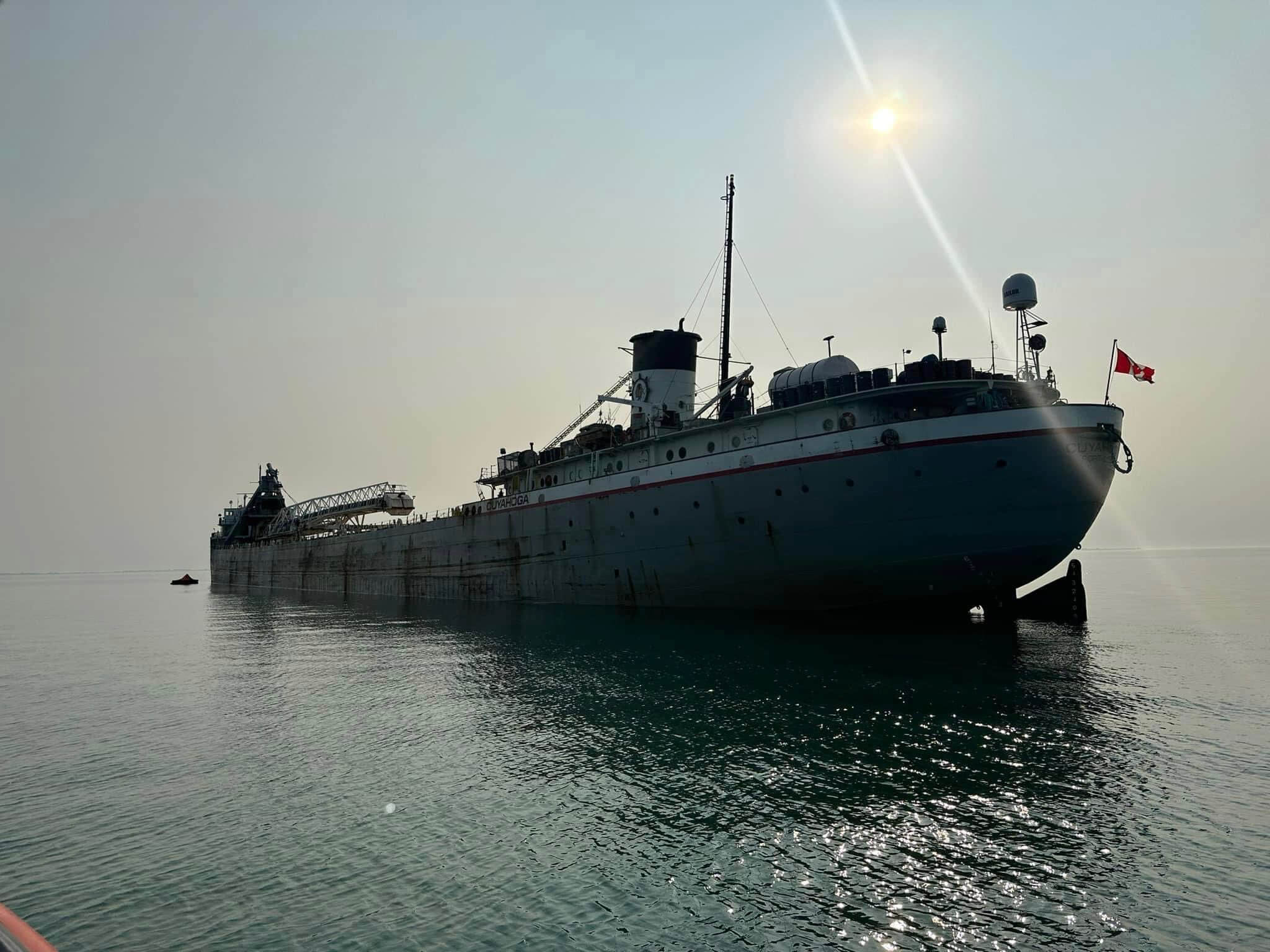 Canada’s Oldest Laker Towed to Port with Uncertain Future After a Fire