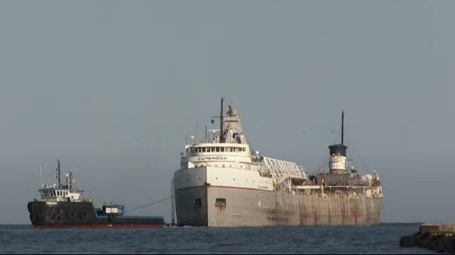 One of the World's Oldest Military Ships Is Sailing Down a River