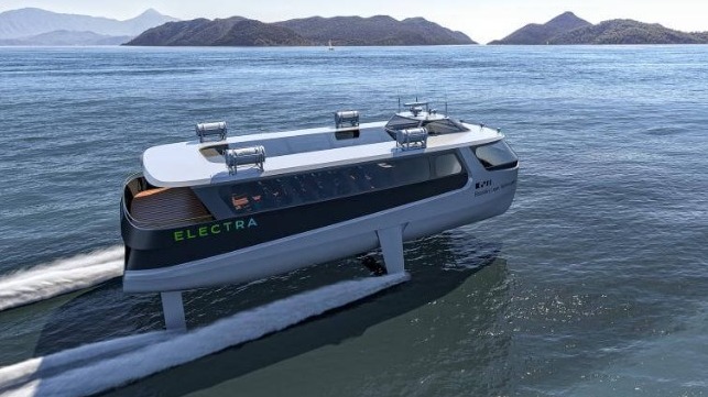 first fully exlectric hydrofoil ferry