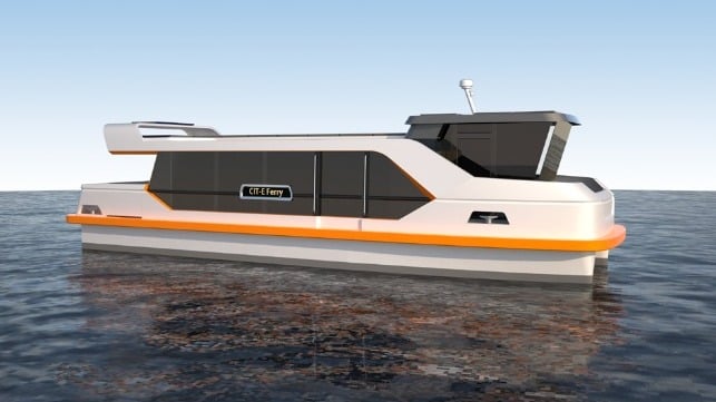 fully electric inner city ferry design