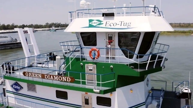 hybrid inland towing vessel