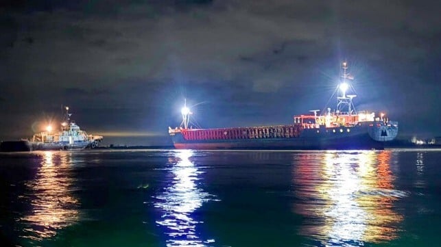 cargo ship stuck in UK