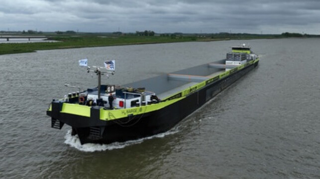 hydrogen-powered inland cargo barge