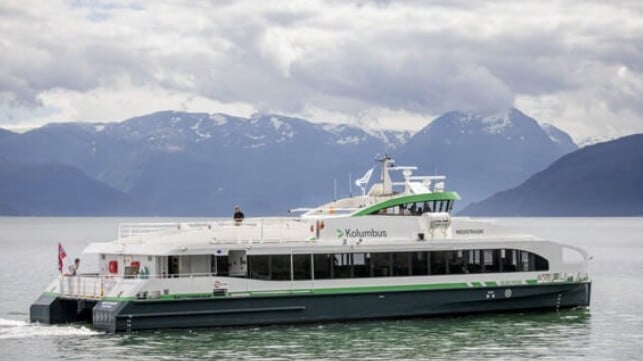 Medstraum, the world’s first fully electric fast ferry,