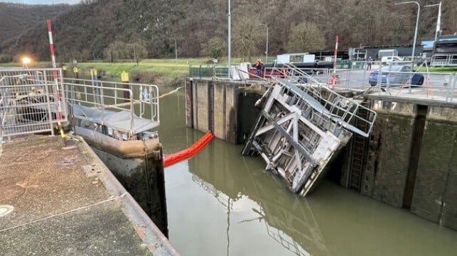 damaged lock gates