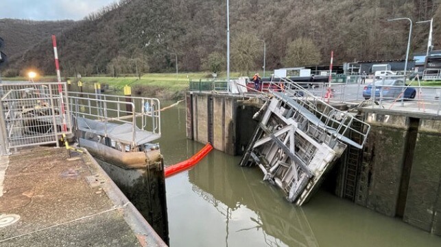 damaged lock gates