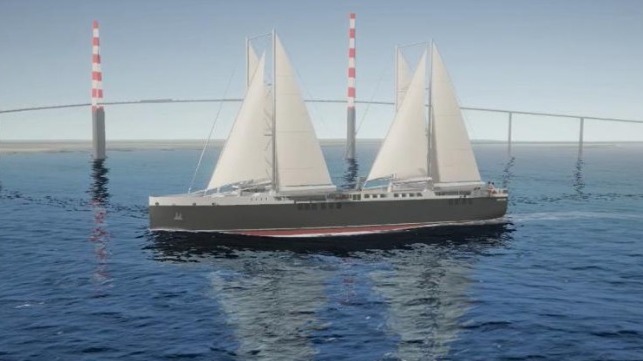 shipyard for construction of large sail cargo ship