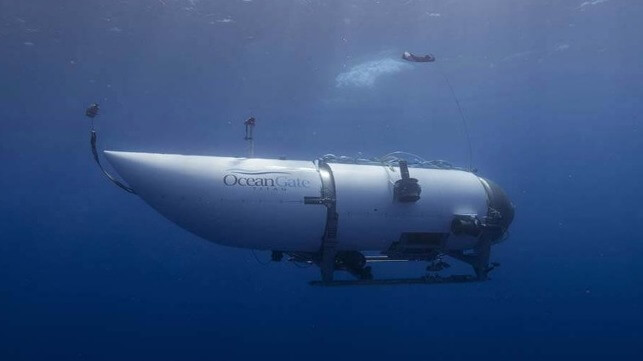 submersible missing at Titanic