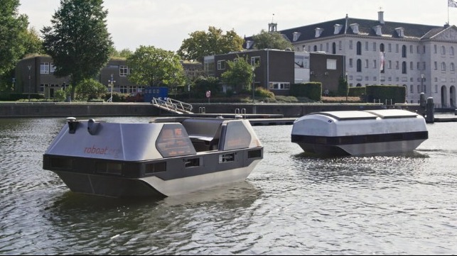 autonomous boats for passengers and logistics on Amsterdam's canals