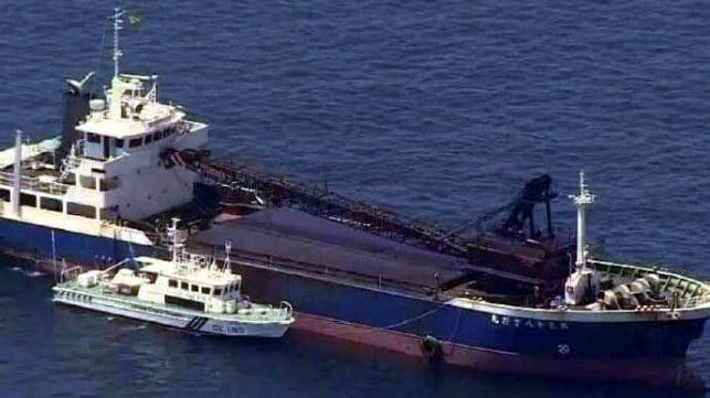cargo ship after fatal accident