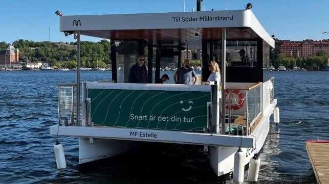 M/V Estelle, the autonomous ferry that Zeabuz delivered for Stockholm's harbor (Zeabuz)