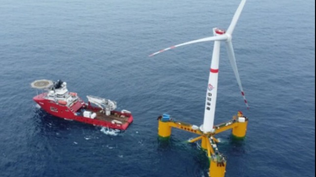China floating deep sea offshore wind turbine