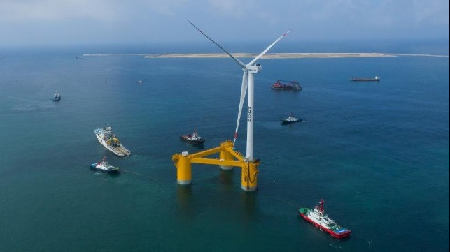 China's largest floating wind turbine