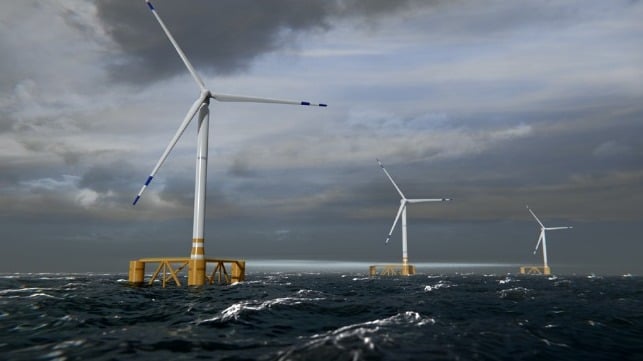 movable floating wind turbines 