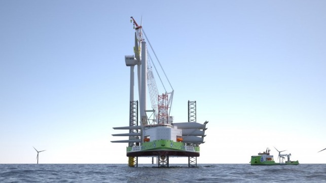 concept for hybrid zero emissions wind turbine installation vessel