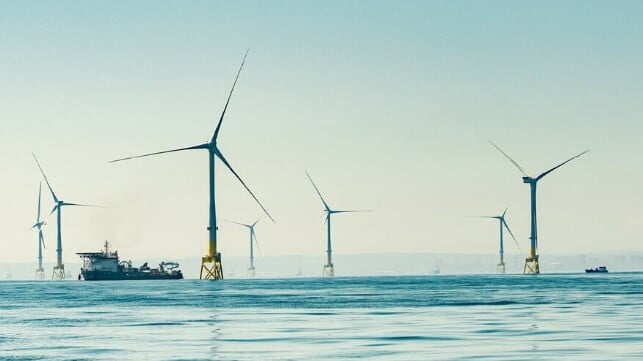 wind power to charge electric service vessels