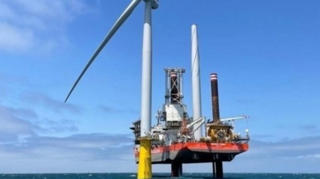 Turbine installation at the Yunlin wind farm complex