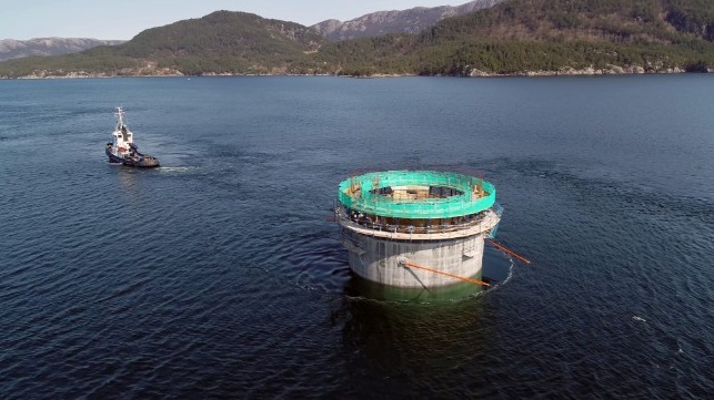 construction of foundations for world's largest floating offshore windfarm