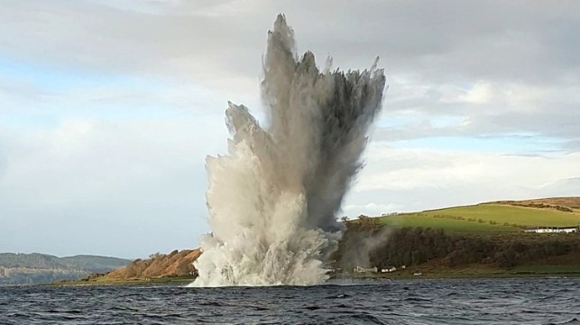 Royal navy mine explosion